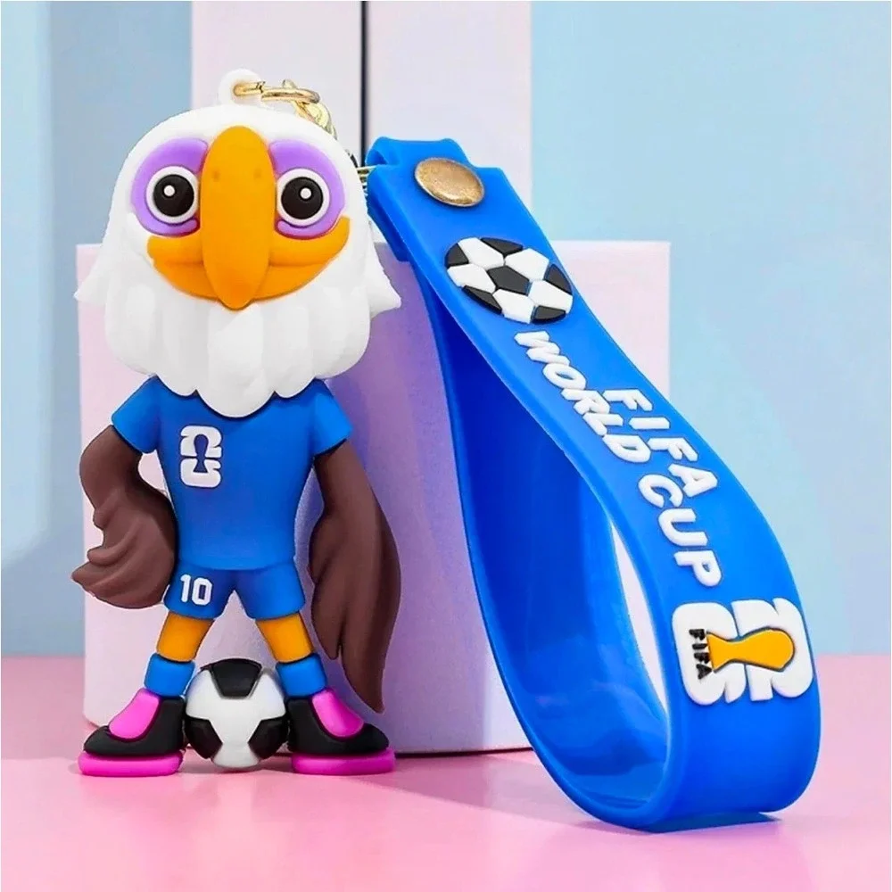 2026 FIFA World Cup Mascot Keychain Set of 4 Soccer Fan Collectible Souvenir NIP